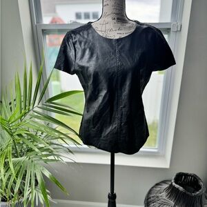 Faux leather INC top size Small NWOT